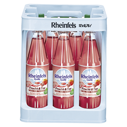 Bild von Rheinfels Quelle Frucht &amp; Tee Apfel-Kirsche-Rooibostee  12 x 0,75L